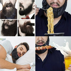 Adjustable Beard Bib Waterproof Facial Hair Apron Guard Bonnet
