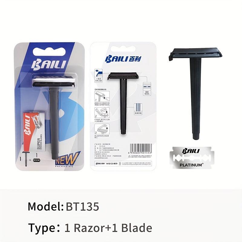 Double Edge Safety Razor Mens Grooming Shaving Face Barber Disposable Razors