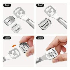 Stainless Steel Pedicure File Blades - Remove Calluses & Hard Skin Effortlessly