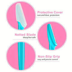 12 pcs Women's Exfoliating Dermaplaning Tool Eyebrow Razor for Face and Eyebrows