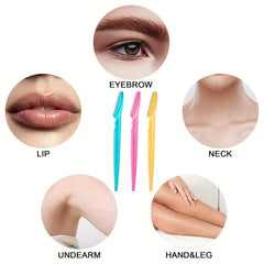 12 pcs Women's Exfoliating Dermaplaning Tool Eyebrow Razor for Face and Eyebrows