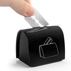 Metal Blade Disposal Case - Safety Razor Blade Storage Bank