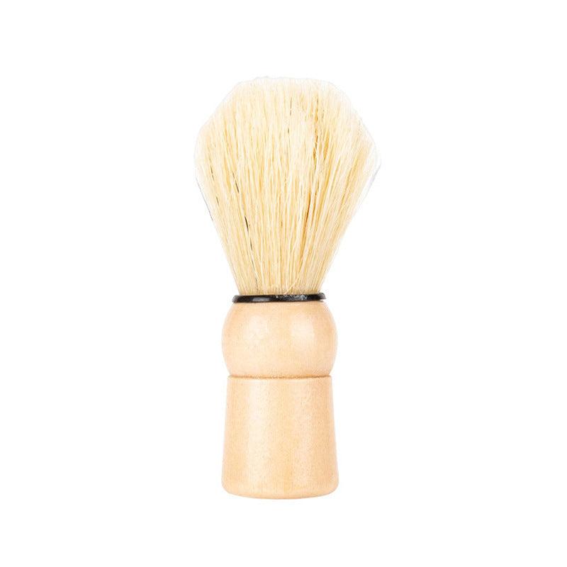 Men's Beard Brush Facial Cleaning Soft Hair Nylon Wood Handle Foaming Brush