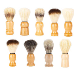 Men's Beard Brush Facial Cleaning Soft Hair Nylon Wood Handle Foaming Brush