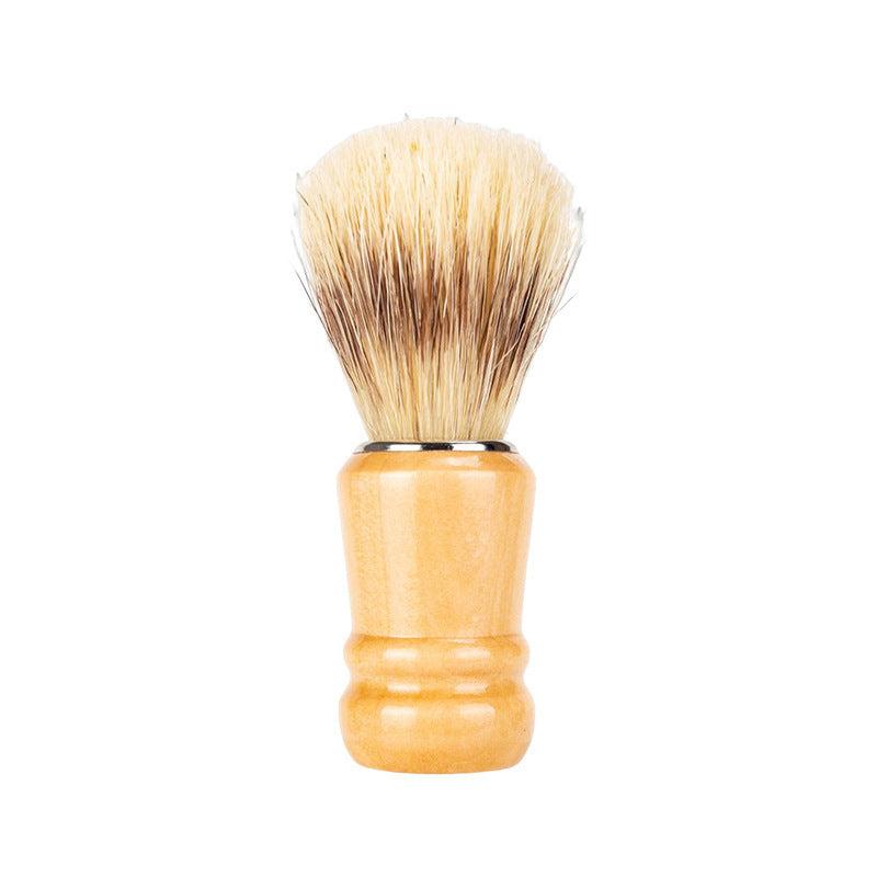 Men's Beard Brush Facial Cleaning Soft Hair Nylon Wood Handle Foaming Brush