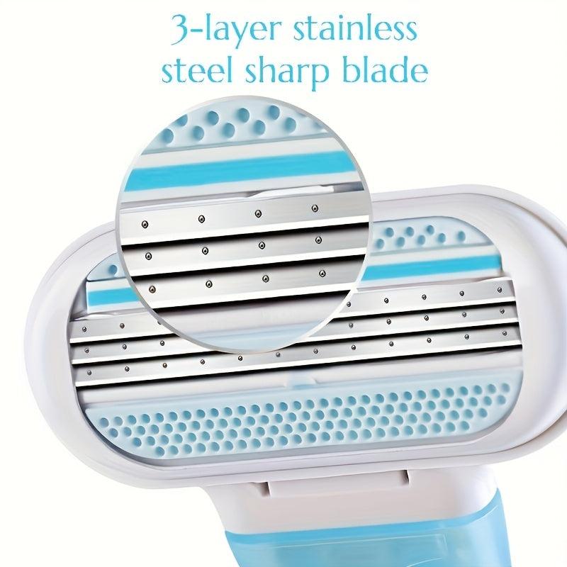 12 Pcs Women's 3 Blade Safety Razor with Fusion Blades for Hair Removal