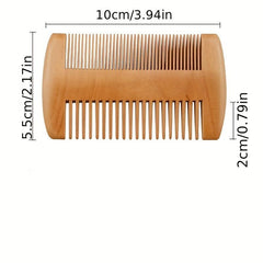 Beard Brush & Comb Set Boar Bristle Wooden Comb Men
