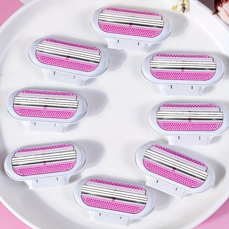 8 Pcs Women Bikini Hair Removal Shaving Safety Razor Replacement Blades