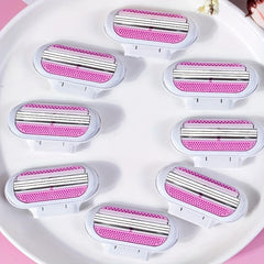 8 Pcs Women Bikini Hair Removal Shaving Safety Razor Replacement Blades