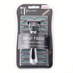 3 Layer Manual Razors Classic Razor with Replacement Blades