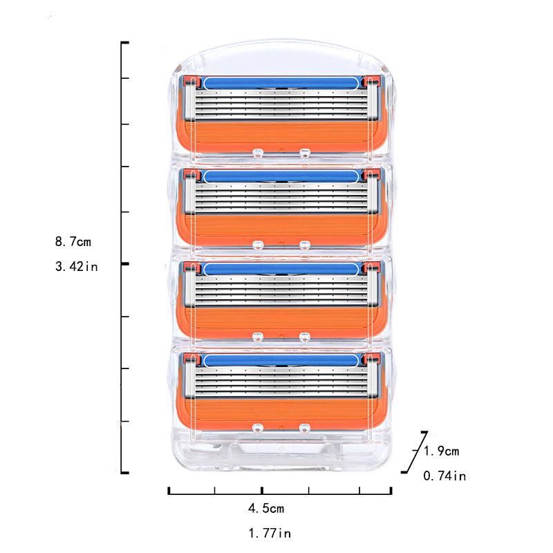 Classic 5-Layer Razor Set with 1 Handle and 4 Refills