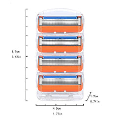 Classic 5-Layer Razor Set with 1 Handle and 4 Refills