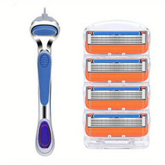 Classic 5-Layer Razor Set with 1 Handle and 4 Refills