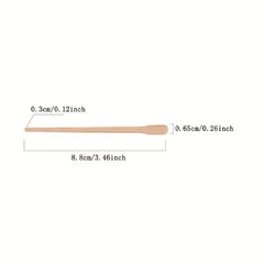 200 Natural Wood Eyebrow Wax Sticks - Gentle and Easy-to-Use for Hair Removal