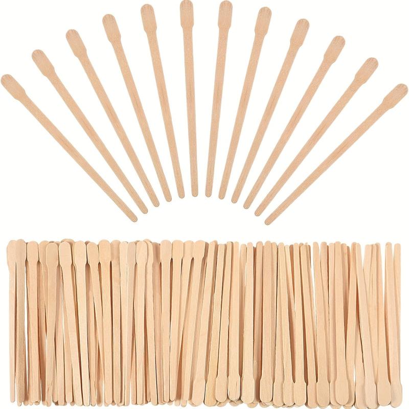 200 Natural Wood Eyebrow Wax Sticks - Gentle and Easy-to-Use for Hair Removal
