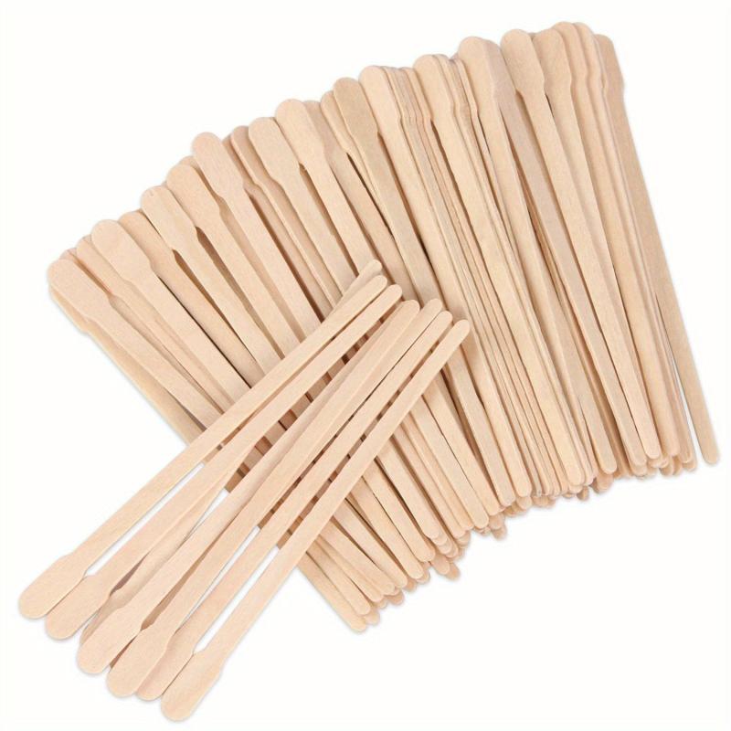 200 Natural Wood Eyebrow Wax Sticks - Gentle and Easy-to-Use for Hair Removal