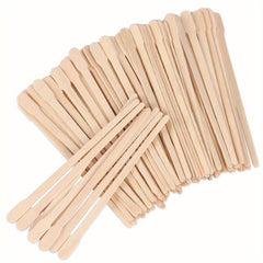 200 Natural Wood Eyebrow Wax Sticks - Gentle and Easy-to-Use for Hair Removal