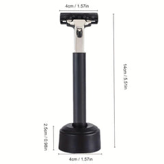 3-Layer Manual Safety Razor for Classic Shaving Set with Stainless Steel Blades