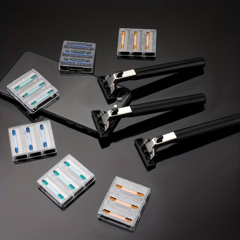 3-Layer Manual Safety Razor for Classic Shaving Set with Stainless Steel Blades