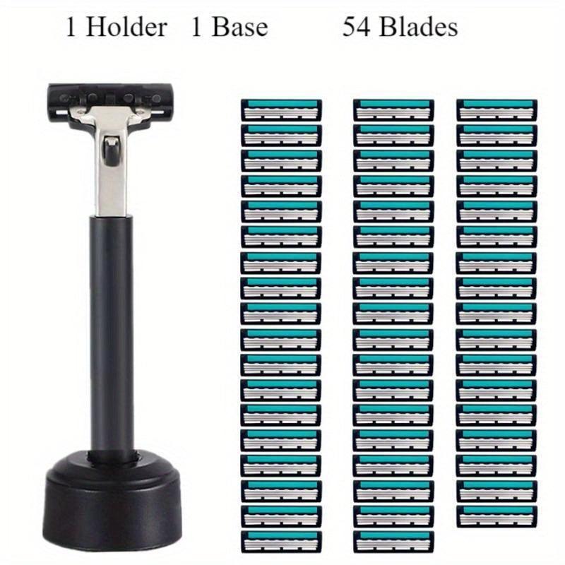 3-Layer Manual Safety Razor for Classic Shaving Set with Stainless Steel Blades