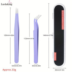 Pointed Tweezers for Eyelash Extension Nail Sticker Rhinestones Gems