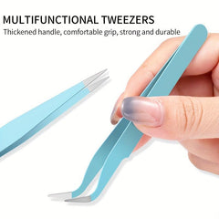 Pointed Tweezers for Eyelash Extension Nail Sticker Rhinestones Gems