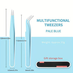 Pointed Tweezers for Eyelash Extension Nail Sticker Rhinestones Gems