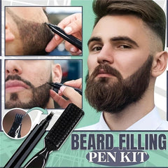 Beard Filling Pen Kit Waterproof Long Lasting Coverage