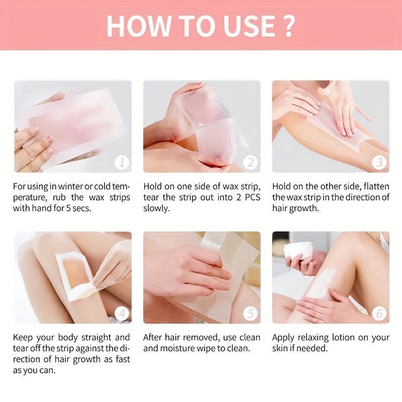 Body Wax Strip for Leg Armpit and Lip Hair Removal
