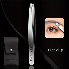 Precision Stainless Steel Tweezers Set with Leather Case