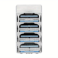 Men's 3-Layer Razor Blade Refills with Lubrastrip - 1 Holder & 4 Blades