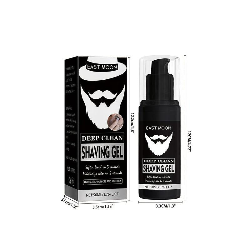 Men Shave Gel and Facial Beards Cleaning Tool with 50ml Skin Soothing Gels