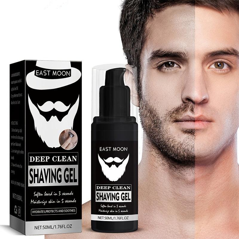 Men Shave Gel and Facial Beards Cleaning Tool with 50ml Skin Soothing Gels