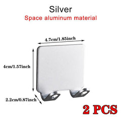Aluminum Bathroom Organizer Shelves Storage Hook