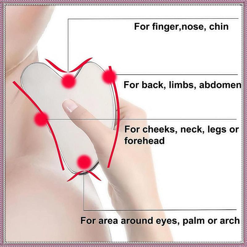 Stainless Steel Gua Sha Facial Massage Tool for Face and Body Lift