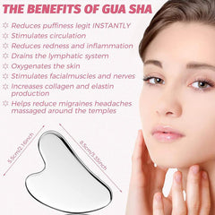 Stainless Steel Gua Sha Facial Massage Tool for Face and Body Lift