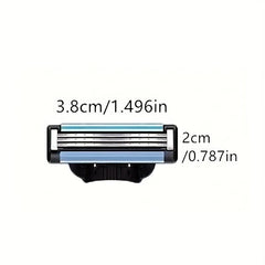 Refillable 3-Blade Disposable Razors for Men Sensitive Skin Shaving