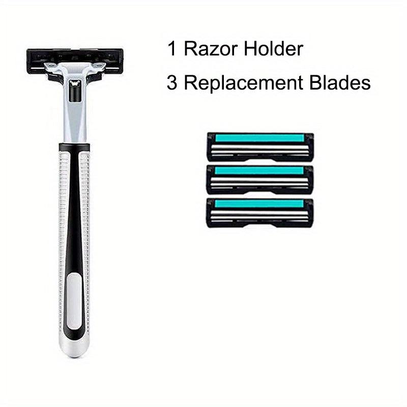 Wet Shaving Razor Set with 24 Blades Skin Guard