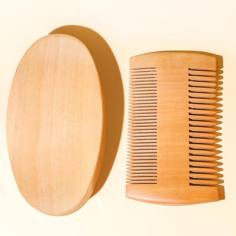 Men's Beard Care Kit Soft Brush Comb Daily Grooming Set Styling Tools