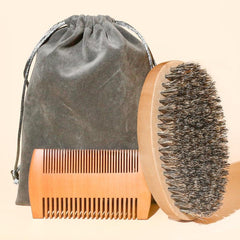 Men's Beard Care Kit Soft Brush Comb Daily Grooming Set Styling Tools