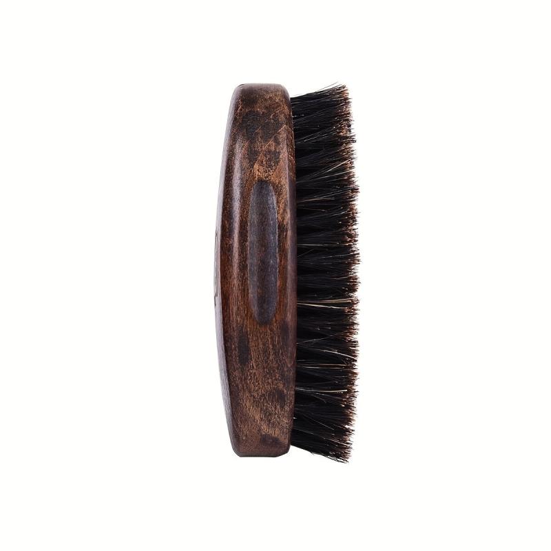 Bamboo Beard Brush & Comb Set for Men Natural Bristle Mustache Grooming