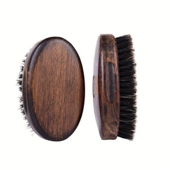 Bamboo Beard Brush & Comb Set for Men Natural Bristle Mustache Grooming