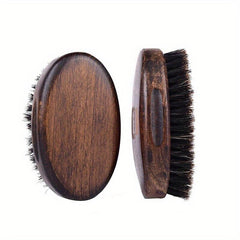 Bamboo Beard Brush & Comb Set for Men Natural Bristle Mustache Grooming