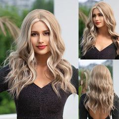 Long Wavy Brown Butterfly Haircut Synthetic Hair Wig