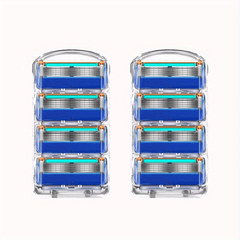 5 Layer Razor Blade Manual Beard Scraper Head Stainless Steel 4-36 Pcs