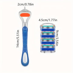 5 Layer Razor Blade Manual Beard Scraper Head Stainless Steel 4-36 Pcs