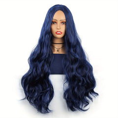 Long Wavy Middle Part Cosplay Wig Synthetic Heat Resistant