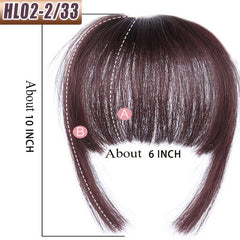 One Piece Long Hair Extensions Straight Natural Fringe Bangs Clip On Front