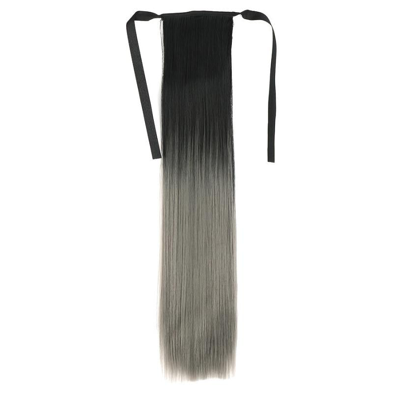 Long Straight Ponytail Extensions Synthetic Clip In Hair Extensions