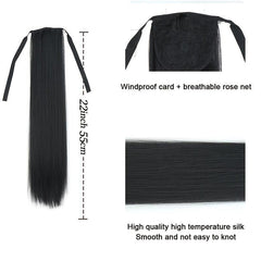 Long Straight Ponytail Extensions Synthetic Clip In Hair Extensions
